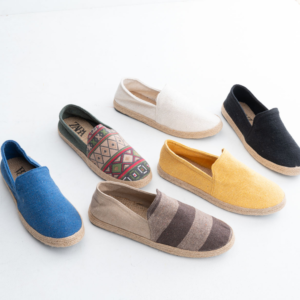 حذاء سليب أون كتان طبيعي